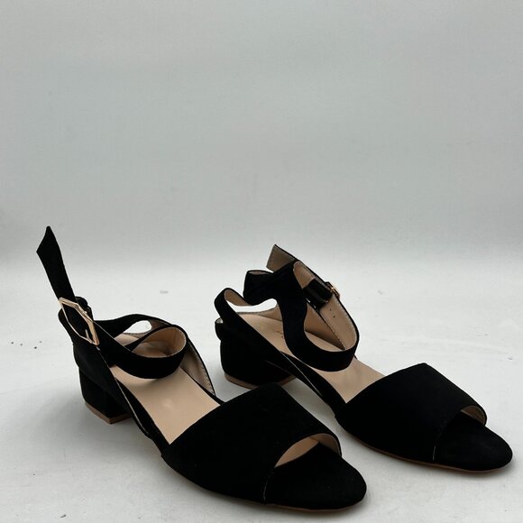 XYD Strappy Low Heel Sandal Pumps for Women Open Toe Ankle Strap Slingback - Picture 2 of 8